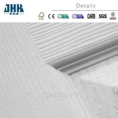 Jhk-007 China laminado Exterior de madera maciza puerta blanca piel