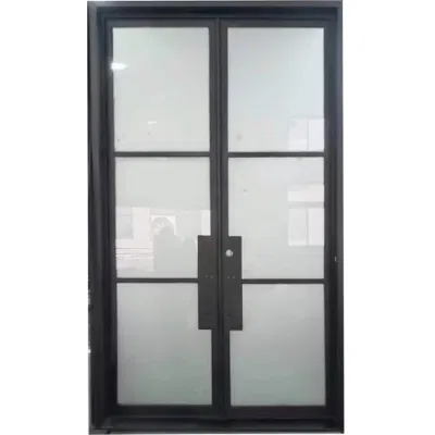 Zzyk-S15 8-Lite Puerta francesa de hierro forjado hecha a mano