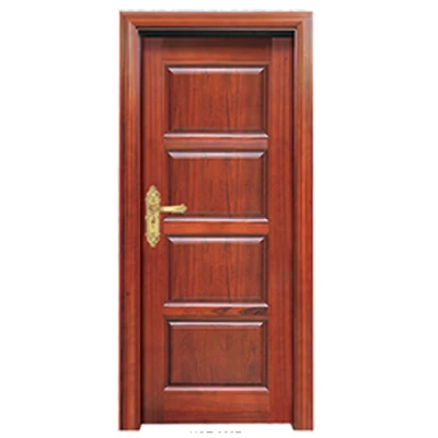 Nuevo diseño simple de color bastante Moderno Puerta de madera de teca natural resistente al agua de la puerta exterior o interior secreto precio de fábrica maciza Venta caliente