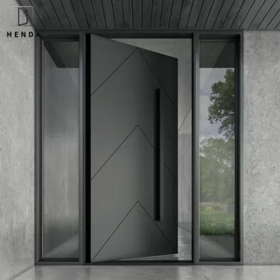 La entrada de la casa rodante sólida puerta de vidrio puerta automática de entrada blindada cristal de la puerta de seguridad compuesto de puertas de madera interior de la puerta de la puerta de pivote