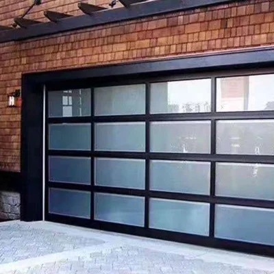 Villa de acero sin cerco negro seccional Panel de puerta de garaje automática