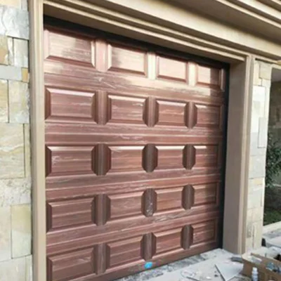 Villa de acero sin cerco negro seccional Panel de puerta de garaje automática