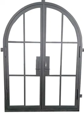 Zzyk-S15 8-Lite Puerta francesa de hierro forjado hecha a mano
