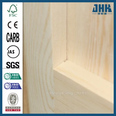 Jhk panel de vidrio de 2 puertas de entrada de madera interior de la puerta de agitador de granero