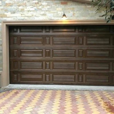 Villa de acero sin cerco negro seccional Panel de puerta de garaje automática