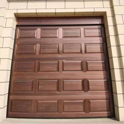 Villa de acero sin cerco negro seccional Panel de puerta de garaje automática