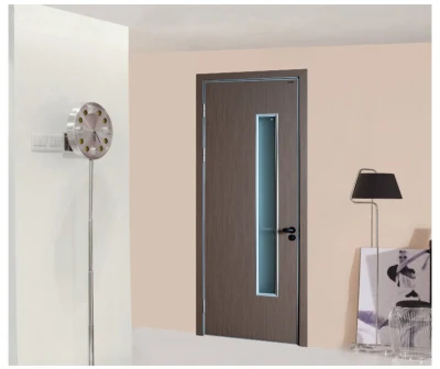 China aluminio marco vidrio insertado moderno de madera Sala de paciente Hospital Puerta