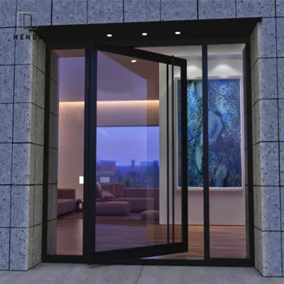 La entrada de la casa rodante sólida puerta de vidrio puerta automática de entrada blindada cristal de la puerta de seguridad compuesto de puertas de madera interior de la puerta de la puerta de pivote
