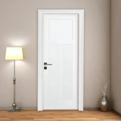 Personalizado de alta calidad moderno nórdico simple de madera de roble maciza puerta de agitador de interior