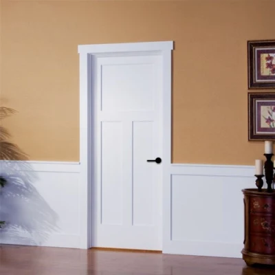 Personalizado de alta calidad moderno nórdico simple de madera de roble maciza puerta de agitador de interior