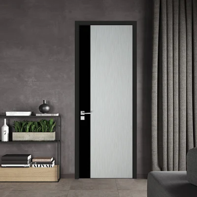 China aluminio marco vidrio insertado moderno de madera Sala de paciente Hospital Puerta
