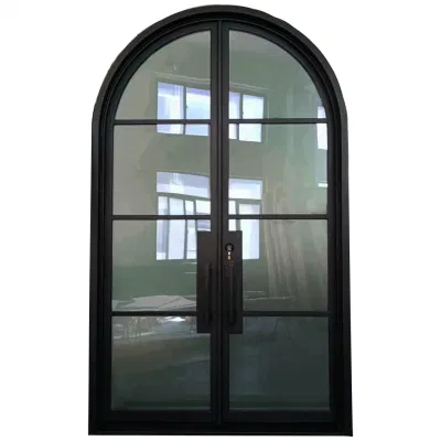 Zzyk-S15 8-Lite Puerta francesa de hierro forjado hecha a mano