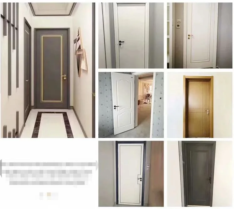 White Color Elegant Double Shaker Solid Wood Interior Door