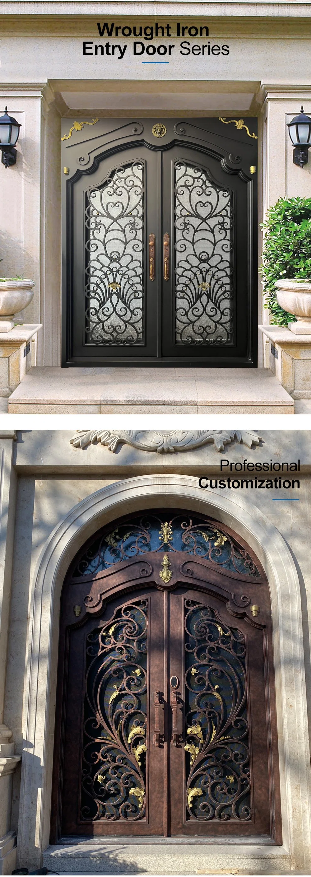 Socool Iron Art Ecclesia Villa Home Use Main Entrance Door Design