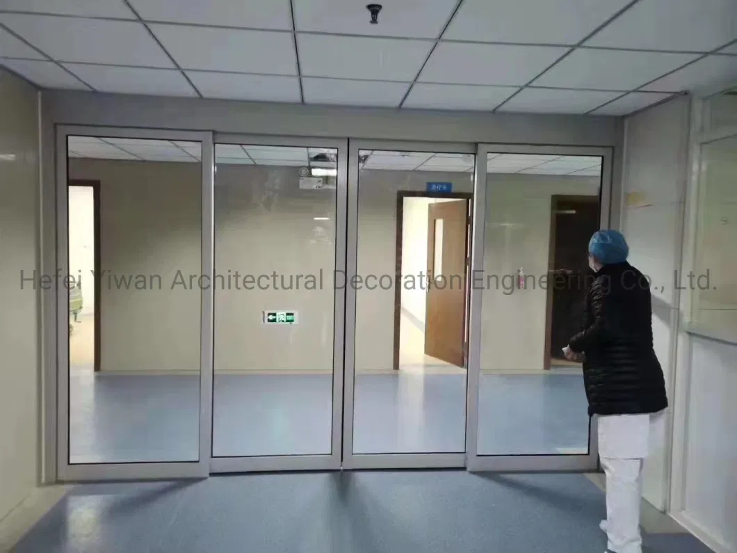 Custom Sound Proof Aluminium Tempered Glass Entry Sensor Detector Automatic Sliding Door