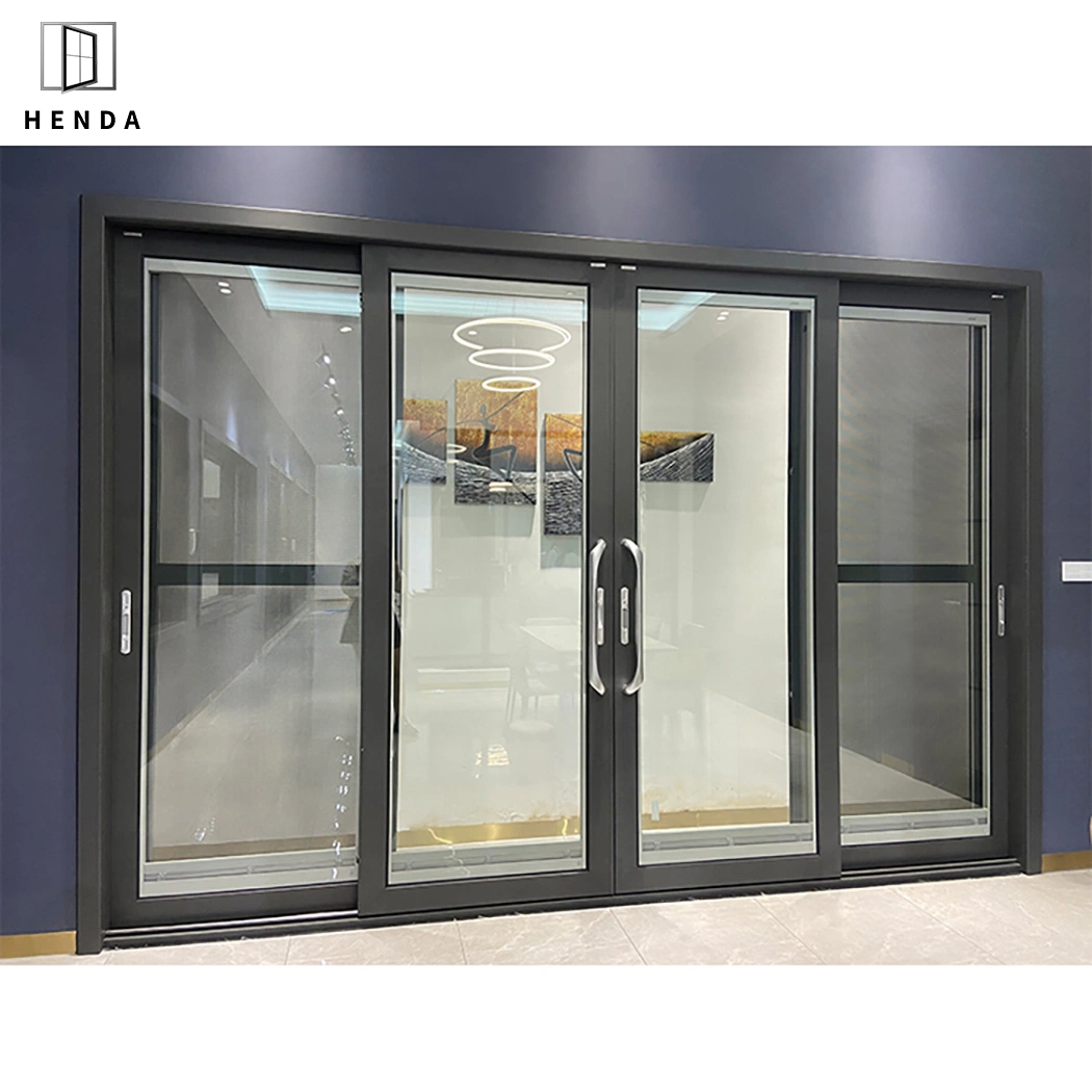 Latest Design Villa House Doors Aluminium 4 Panel Sliding Door Exterior Patio Aluminium Glass Sliding Doors