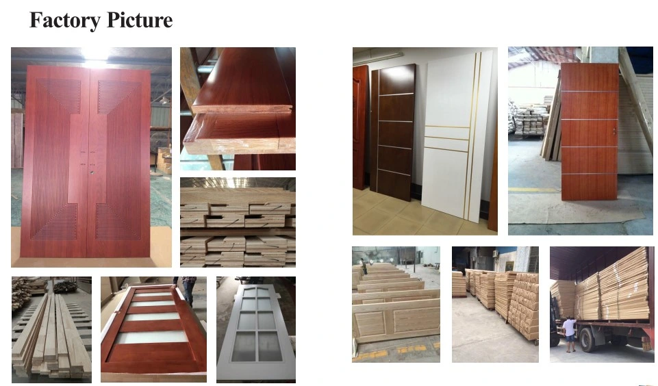 Wholesale Tempered Glass Inserts Solid Double Wood Doors Exterior