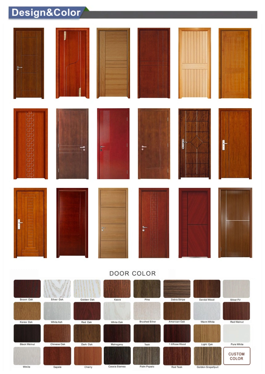 American Modern Design Big Solid Wood Entrance Door Walnut Wooden Main Doors