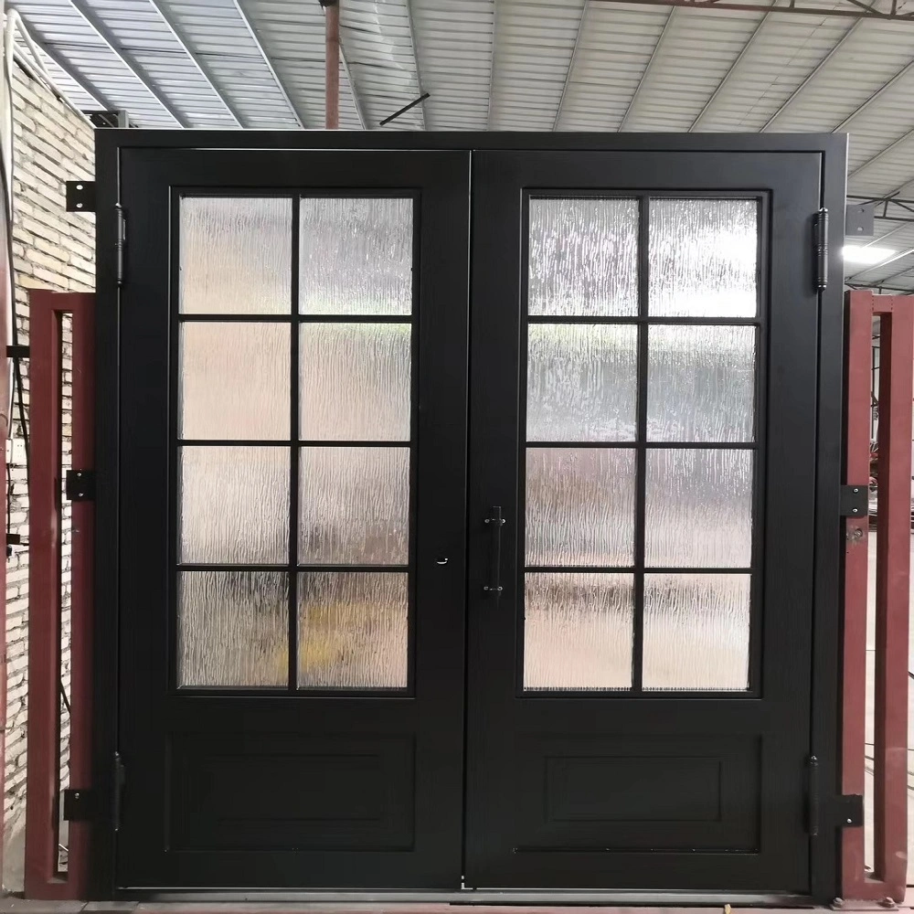 High Quality Luxury Security Door Wrought Iron Simple Color Main Entrance Gate Design Garden Metal Gate Steel Door