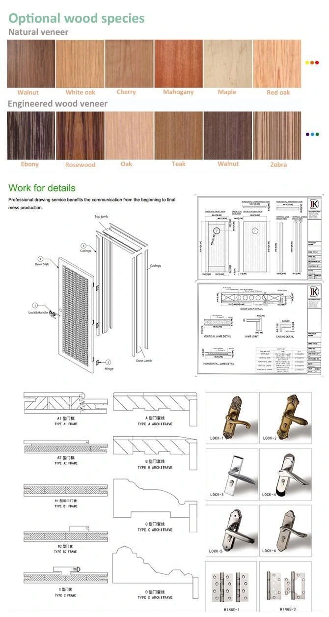 Cheap Price 4 Panel Oak 2 Light Hardwood Interior Glass Doors