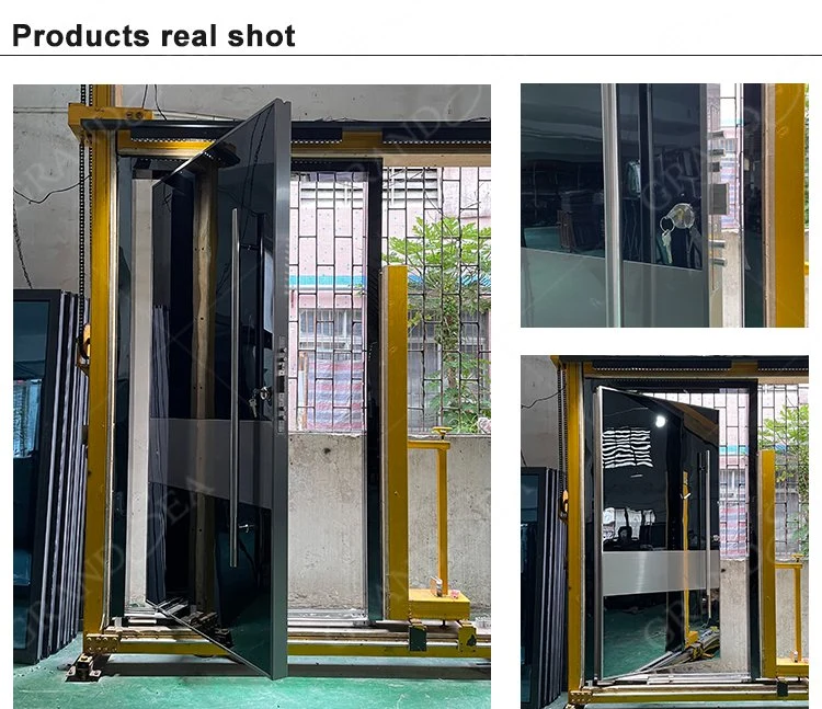 Wholesale Price Exterior Main Entrance Security Stainless Steel Front Tempered Glass Modern Pivot Doors