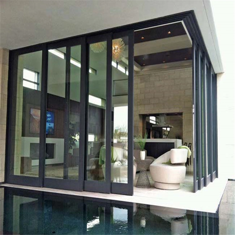 Ace Slim Frame Balcony Double Tempered Glass Exterior Aluminum Sliding Door