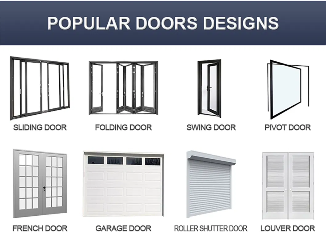 New Design Hurricane Protection Exterior/Interior/French/Patio/Balcony/Security/Glass Sliding Door for Residence