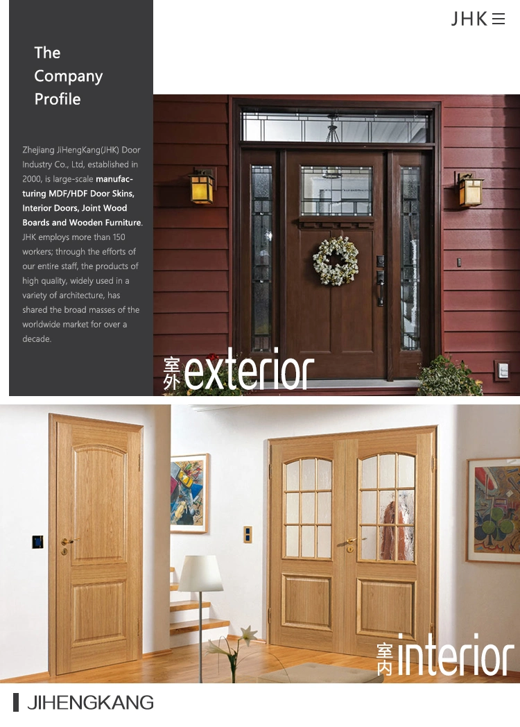 Jhk Modern Customized Interior Exterior MDF/HDF Wooden White Door