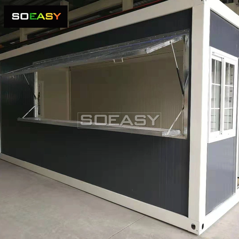 Movable Steel Structure Flat Pack Container Shop with Rolling Door