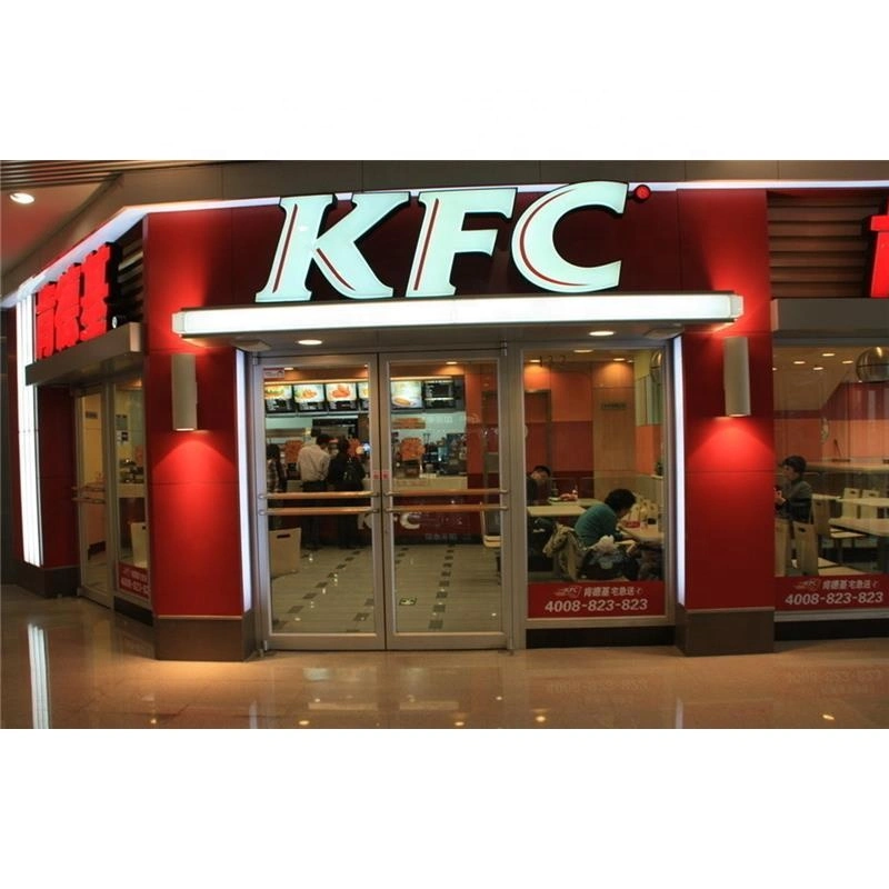 Customized Conference Room Business Glass Door High Security Double Kfc Door