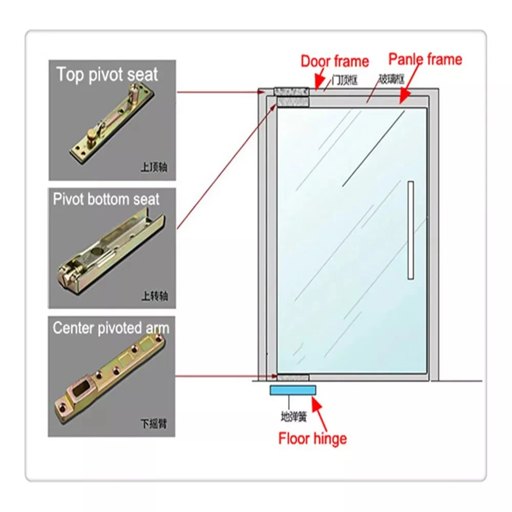 Cbmmart Modern Large Front Door Main Entrance Pivot Door Interior Low-E Glass Single Exterior Entry Aluminum Wooden Front Doors