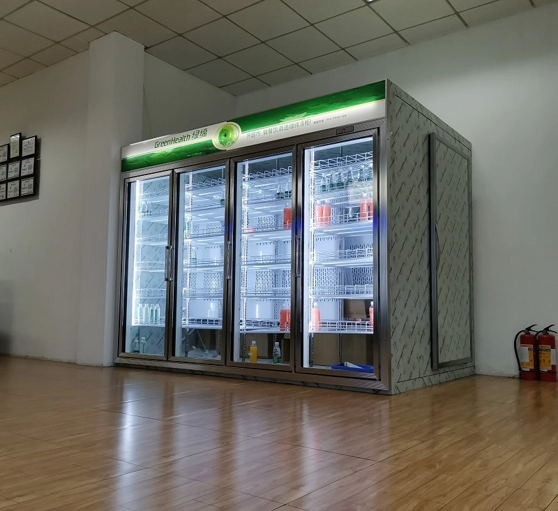 Beverage Shop Walk in Cooler/Freezer with Demist Function Glass Door