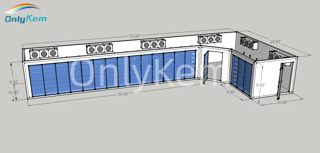 Supermarket Glass Door for Display Walk in Cooler/Freezer/Display Cold Room