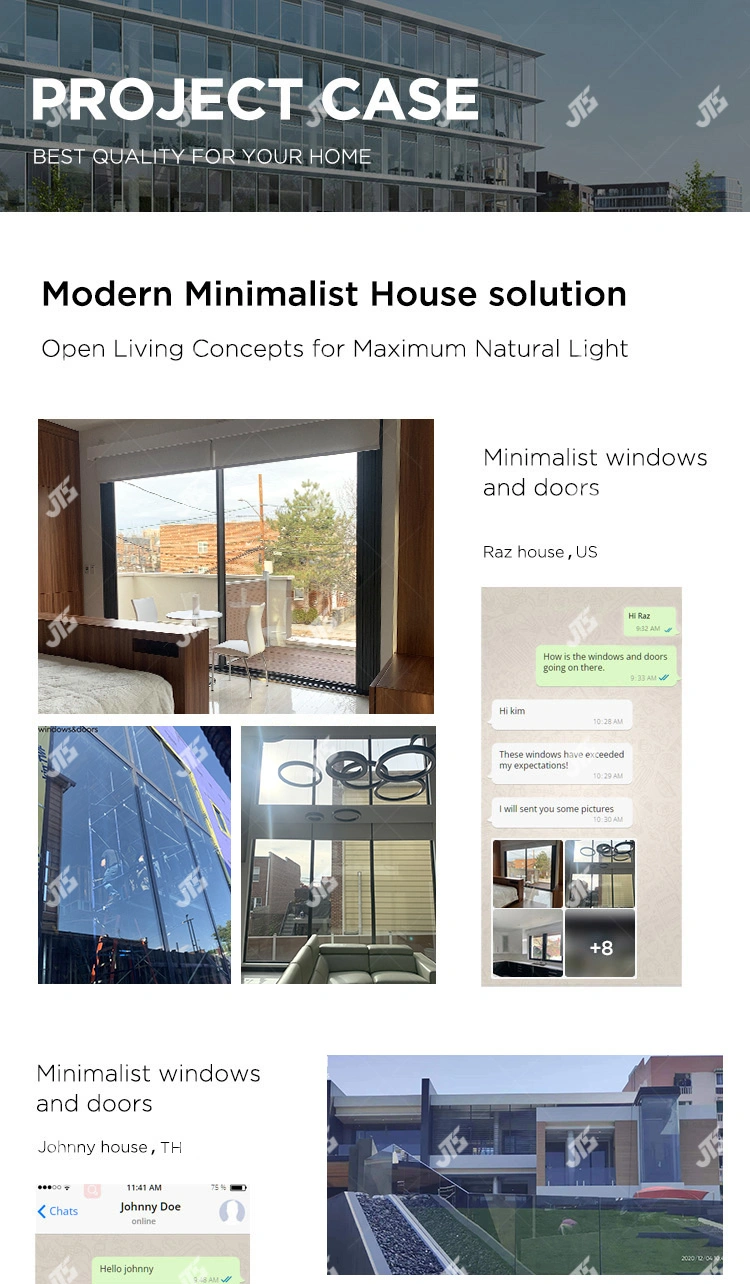 Modern Design Villa Residence Single Front Door and Inset Glass Entrance Door