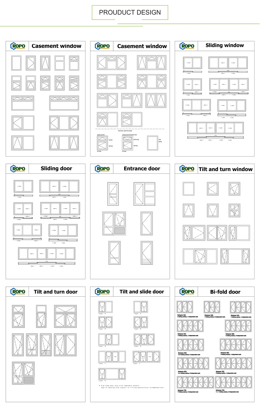 Aluminum Door, Bi Folding Windows and Doors, Sliding Door, Exterior Door, Pivot Door