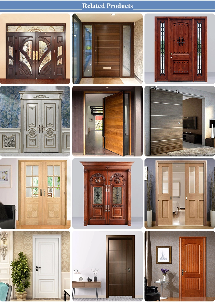 Interior Bedroom Veneer MDF Wooden Timber Door Modern Walnut Solid Wood Doors Designs