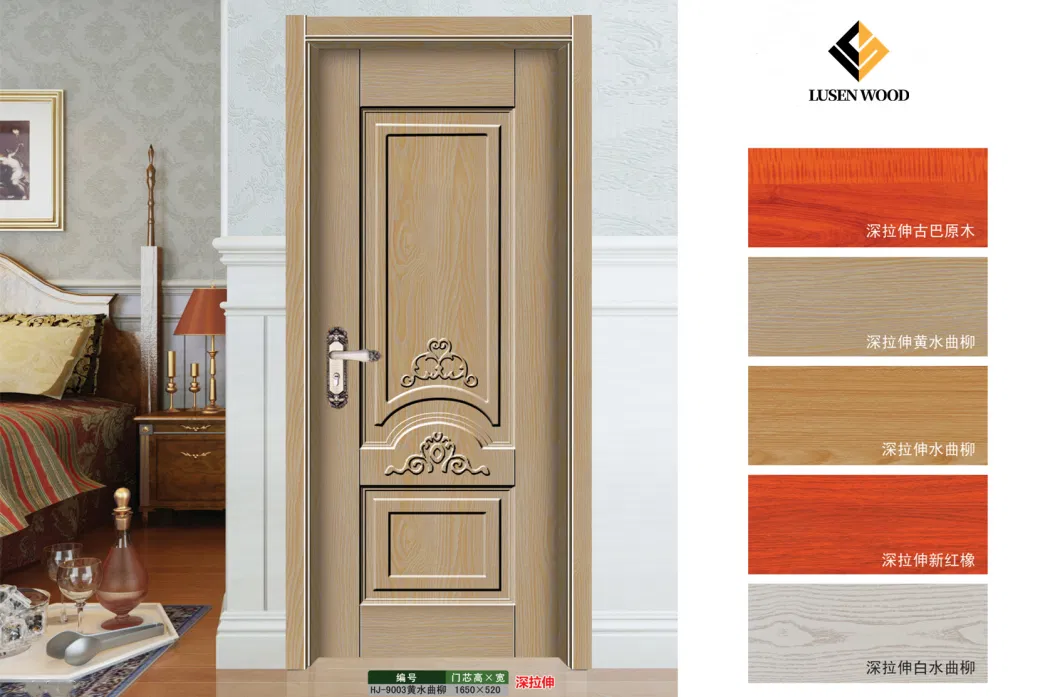 MDF HDF Molded Door Skin Wooden Design for Interior Door