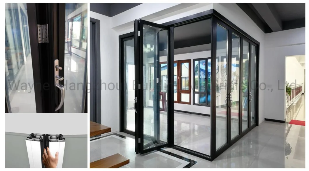 Double Triple Glazing Lift Sliding Aluminium Aluminum Glass Entrance Door with Screen Apartment Exterior Interior Patio Balcony Bi Folding Windows and Doors
