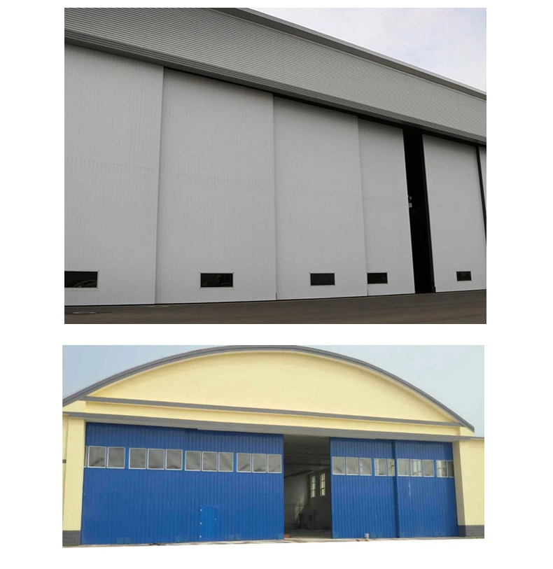 Color Steel Light Metal Airport Airplane Aircraft Shipyard Automatic Sliding Hangar Door