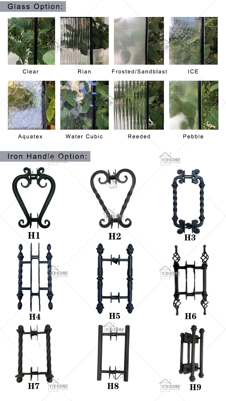 China Top Manufacturer Custom American Modern Wrought Iron Front Door Wrought Iron Doors Double Wrought Iron Entrance Doors Exterior Iron Front Entry Doors