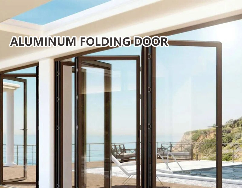 Bi-Folding Doors for Houses Exterior Foldable Double-Glazed Aluminium Sliding Doors Windows Glass Patio Interior Latest Design