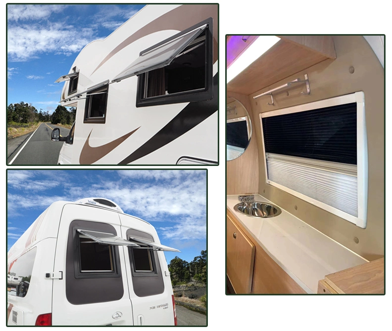 Aluminum Panel Tempered Glass Caravan Travel Trailer RV Entry Door