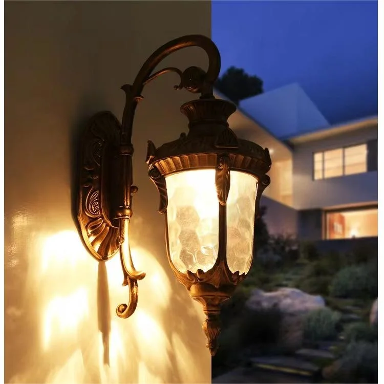 Black Exterior Waterproof LED Wall Lamp Porch Light with Clear Glass Shade