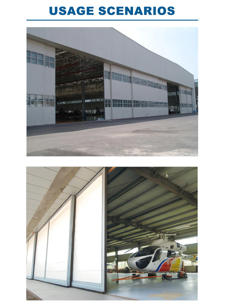 Color Steel Light Metal Airport Airplane Aircraft Shipyard Automatic Sliding Hangar Door