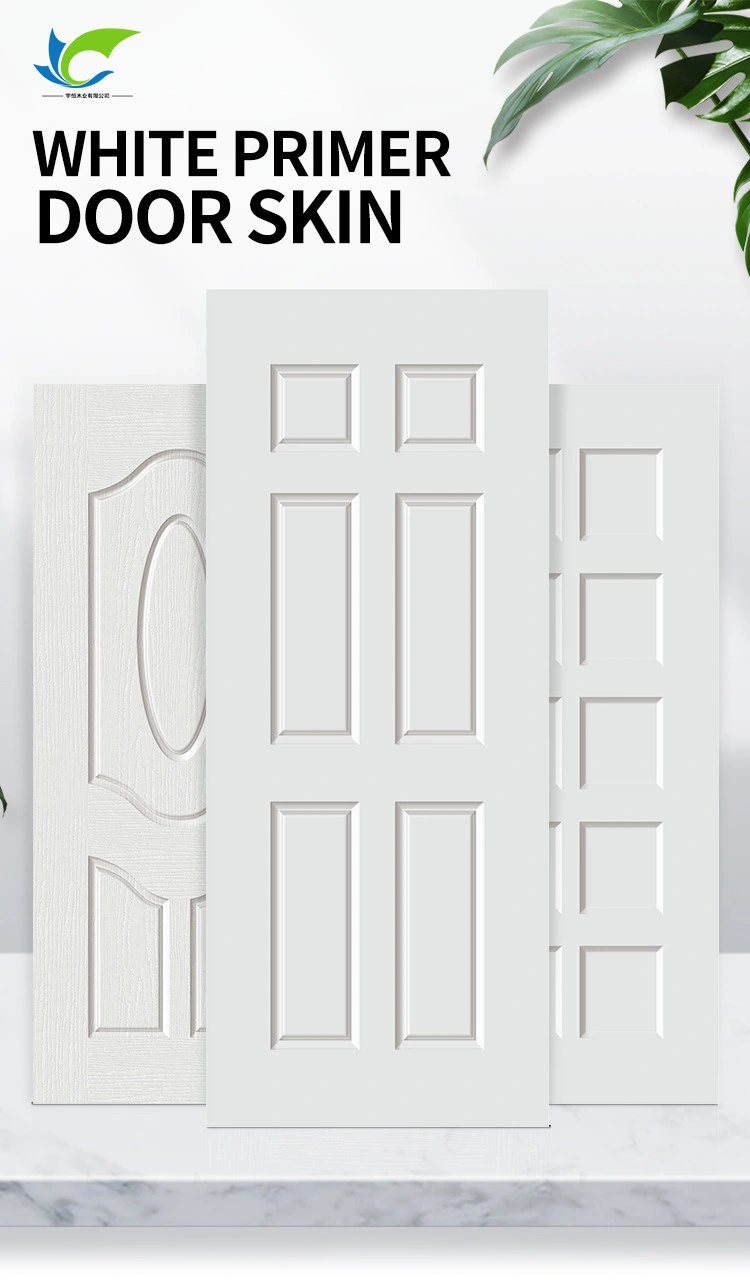 4 Panel Arch Design 3mm Thickness Moulded Primer Door Skins Interior Door Yh-004 Wood Grain