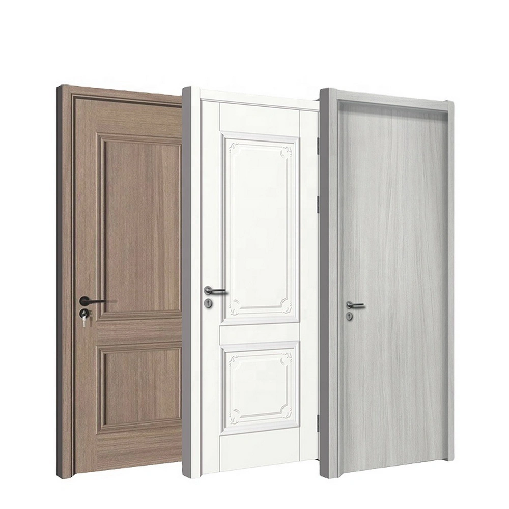 Solid Wooden Door PVC Latest Designs Pictures Panel Interior Room MDF Main Doors for Bedroom Bathroom