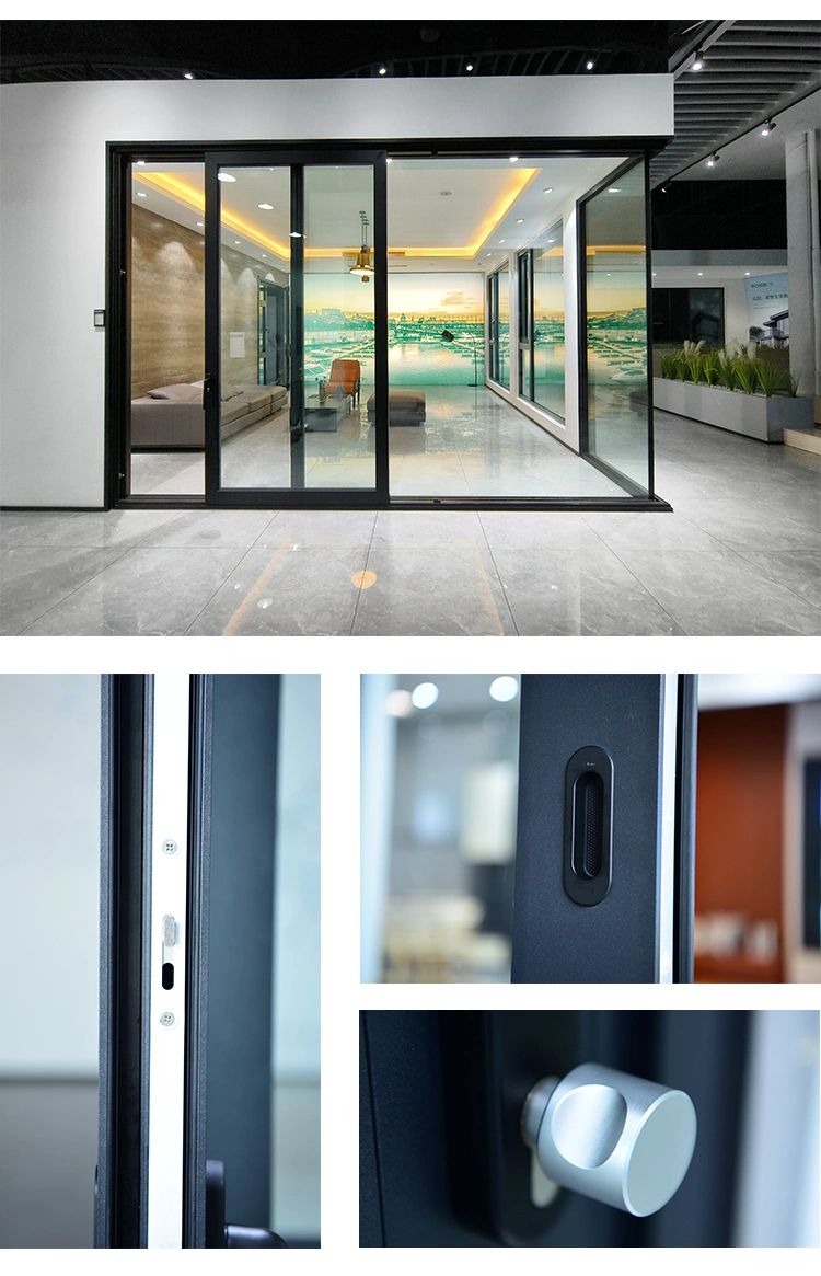 Double Triple Glazing Lift Sliding Aluminum Glass Entrance Door Apartment Exterior Interior Patio Balcony Aluminium Windows and Doors