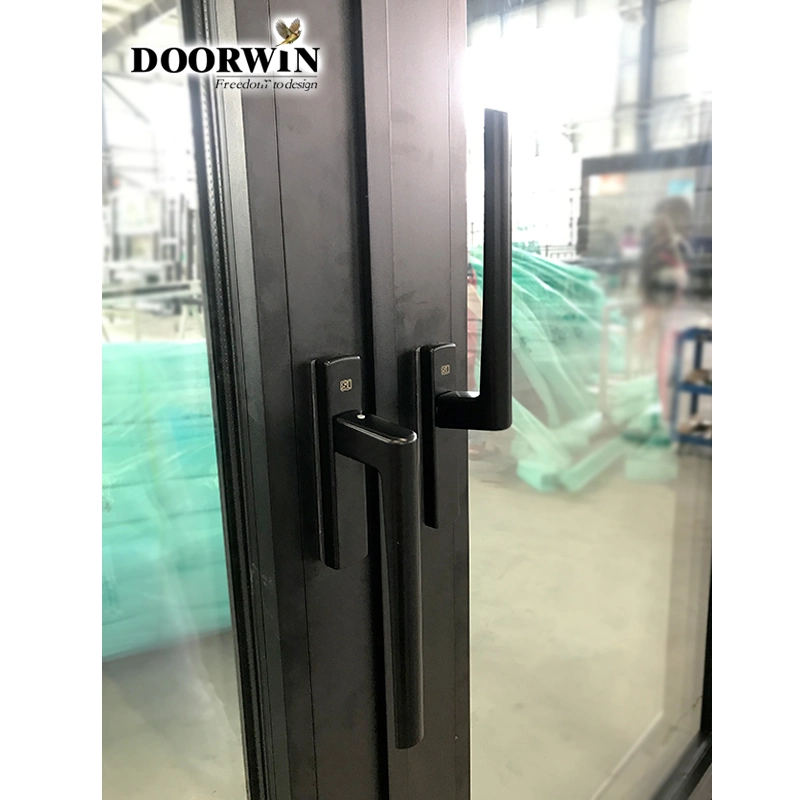 Factory Wholesale Cheap Price 4 Panel Custom French Patio Doors Slim Aluminium Frame Double Glass Exterior Patio Lift Sliding Door for Villa