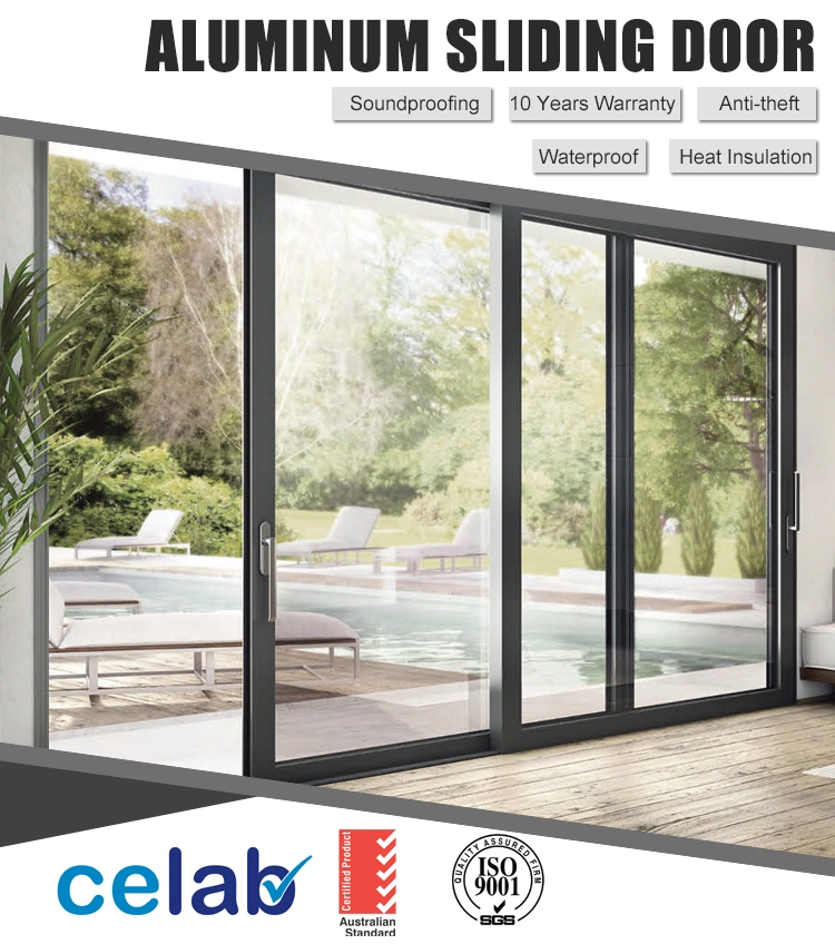 Double Glazed Window External Patio Exterior Soundproof Balcony Aluminum Sliding Doors