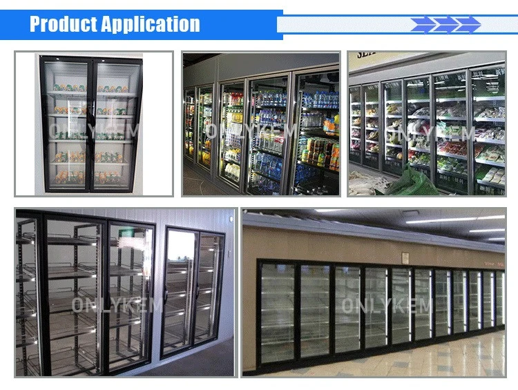 Supermarket Commercial Freezer Glass Door Grocery Store Cooler Glass Door